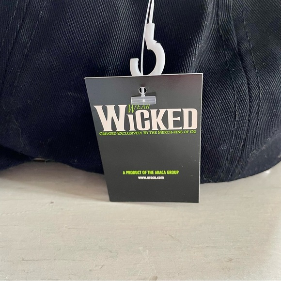 Wicked Broadway Musical Embroidered Black Baseball Cap Hat Defy Gravity 1 Sz NWT - Picture 2 of 7